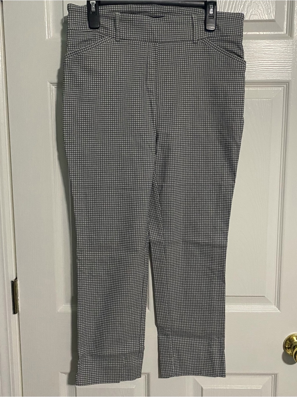 Hilary Radley Black and White Micro-Check Dress Pants Size Large